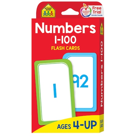 School Zone Publishing Numbers 1-100 Flash Cards 04005